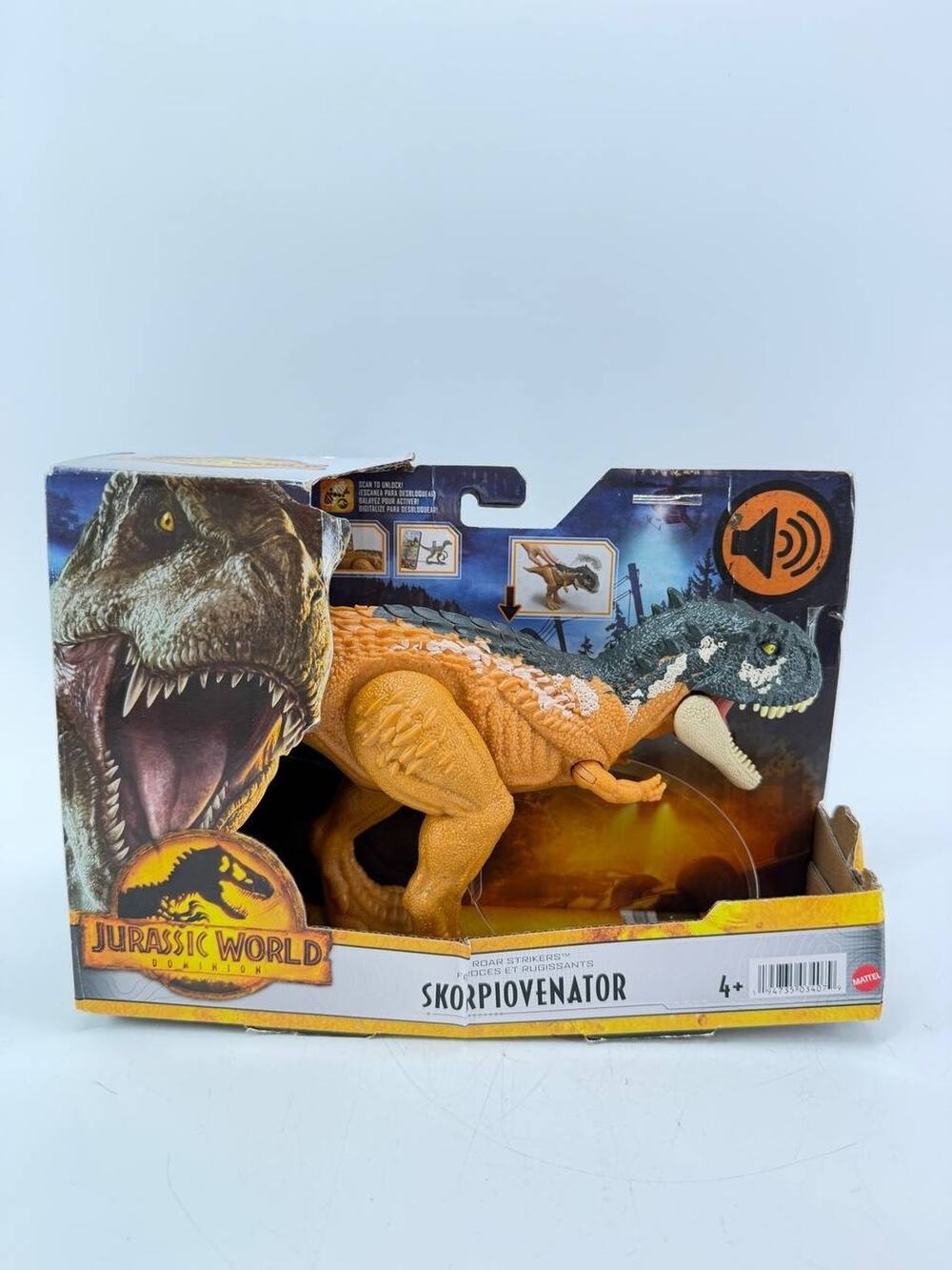 Jurassic World Dominion Skorpiovenator Roar Strikers Dinosaur Figure New
